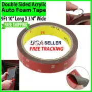 Auto Tape Acrylic FOAM Adhesive 3m x 20mm Double Sided Mounting Truck Car New