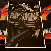 ‘78/81 KAWASAKI INVADER 440 Snowmobile Engine Poster vintage sled ((L/C440))