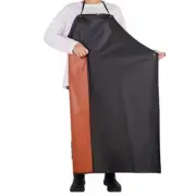 Wear Resistant Black Brown Rubber Kitchen Apron with Easy Clean Features