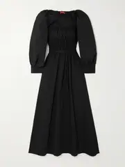 [Altuzarra] Altuzarra - Andrea Ruched Cotton-blend Midi Dress And Bolero Set - Black - FR 38 FR 38 Black