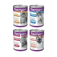 在飛比找Yahoo奇摩購物中心優惠-Gemon義大利啟蒙主食貓罐系列 415g x 48入組(購
