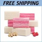 Gentle Goat Milk & Raspberry Soap - 8 Luxurious Triple Milled Bars, 6.6 OZ Each