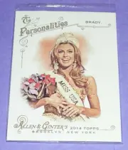 2014 Allen & Ginter ERIN BRADY #112 Boxtopper Glossy #1/1 Miss USA - Connecticut