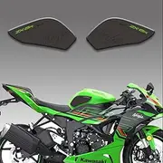 NIGHT CAT Compatible ZX-6R Motorcycle Fuel Tank Pad Kit Side Fuel Knee Guard Sticker Fuel Tank Protector(Black Green)