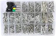 1050Pcs 1/1.5/1.8/2.2/2.8/3.5MM Auto Tyco AMP Boschs Deutsch Crimping Wire Female Male Terminal Box with Pin Removal Tool