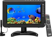 ZOSHING 10.1inch Small Portable TV with Digital DVB-T2,720P Screen for USB,Freeview,H.265,DC/12Volt IN,HDMI,AV input,for Mini Bedroom,Camping,Kitchen,Caravan
