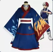 My Hero Academia Todoroki Shoto Cosplay Midoriya Izuku Costume Kimono Dress