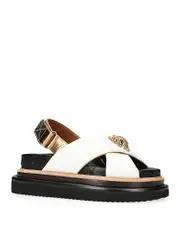 Kurt Geiger London Women's Orson Eagle Head Crossover Strap Platform Sandals