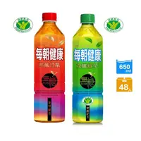 在飛比找momo購物網優惠-【每朝健康】雙纖綠茶650mlx24入/箱+每朝健康熟藏紅茶