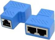 CY RJ45 Splitter Adapter,STP UTP Cat6 RJ45 8P8C Plug to Dual RJ45 Network Ethernet Splitter Switcher Adapter 2Pcs/Set