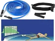 4 m Swim Belt, Swimming Training Belt,Swim Harness Static Swimming Belt，Waist Harness Resistance Training Belts,Elastic Swim Tether Stationary Set with Waist Band