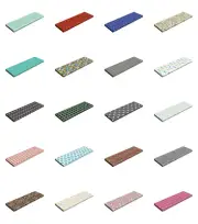 Ambesonne Surreal Abstract Bench Pad HR Foam with Fabric Cover 45" x 15" x 2"