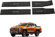 GZBFTDH Door Sill Protector for Mitsubishi Triton 2024 2025, Door Entry Trim Cover Plate Panel Accesories