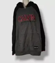 $49 Calvin Klein Kid's Boy's Gray Spacedye Logo Pullover Hoodie Size L