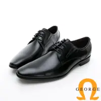 在飛比找momo購物網優惠-【GEORGE 喬治皮鞋】商務系列 綁帶經典素面紳士皮鞋-黑