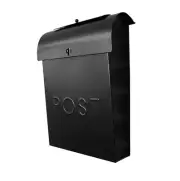 Locking Mailbox, 13.9 x 3.93 x 10.6 inch, Black Mailbox with Lock, Hanging Ma...