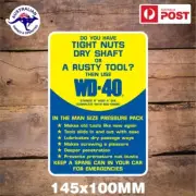 WD 40 STICKER FUNNY FOR TOOLBOX MANCAVE WORKSHOP SIGN BOAT ETC