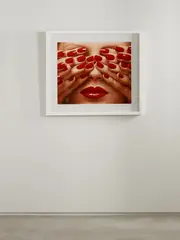 [AP8] AP8 - Guy Bourdin Framed Print, 35'' X 31'' - Red - One size One size Red