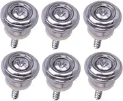 DRESSOOS 6pcs Guitar Strap Locks Durable Bass Strap Lock Buttons for Electric Guitar Easy to Install Mushroom Head Design