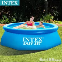 在飛比找樂天市場購物網優惠-INTEX28110充氣游泳池兒童游泳池家用成人家庭充氣水池