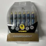 Acoustic Research Gold Plated RCA Connectors 6ft Component Video Cable NEW