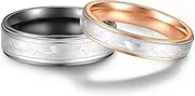 [Global Jewelry] Titanium Stainless Steel"We Love Each Other" Wedding Band Set Anniversary/Engagement/Promise/Couple Ring Best Gift