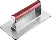 HULISEN Stainless Steel Bacon Press, 9 Inch Large Heavy Duty Burger Press with Wood Handle, Non-stick Grill Press for Griddle, Steak Weight Griddle BBQ Accessories for Panini, Sandwiches, Gift Package