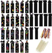 Scratch Paper Art Set for Kids 36PCS Scratch Paper Bookmarks Magic Scratch Bookm