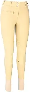 [TuffRider] Women's Ribb Low Rise Wide Waistband Knee Patch Breech