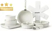 17 Piece Nonstick Cookware Set Detachable Handle Induction Pots and Pans Set