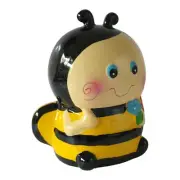YELLOW & BLACK CHILDRENS CERAMIC BABY KIDS BUMBLEBEE MONEY BOX BIRTHDAY GIFT