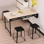 Wall-Mounted Desk Multi-Functional Folding Laptop Desk Writing Workstation with Storage Family Space-Saving Variable Table and Chair Hanging Wall net red Home Bookshelf Table hangi