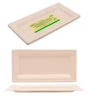 6PK ECO Biodegradable Catering Plates 26CM x 13CM Disposable Serving Platter