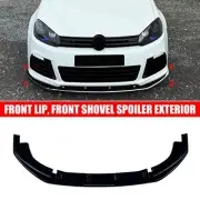 GLOSS BLACK FRONT BUMPER LIP SPLITTER SPOILER For Volkswagen VW Golf 6 MK6 R (for: Volkswagen)