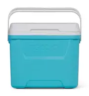 Igloo 28 QT Laguna Hard-Sided Ice Chest Cooler, Aqua Blue and White