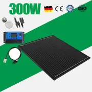 300W Solar Panel Kit 12V Mono Fixed Home RV Caravan Camping Charging Controller