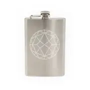 Diamond Design #3 - Jewellery Decoration Mineral Fractal-8 oz etched flask