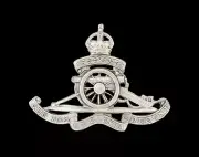Royal Artillery Territorial Cap Badge Hallmarked Silver