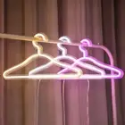 LED# Neon light clothes hanger USB Powered Clothes Stand Decorative clothes hook