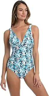 [La Blanca] Womens Feathering Colors Bandeau Bra with Sewn-in Cups Bkini Top Bikini Top - Pink