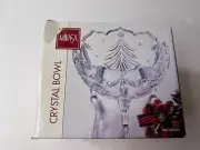 NEW Mikasa Crystal Footed Bowl 6" Candy Dish Christmas Trees Holiday Classics