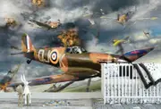 Spitfire Battle Wall Mural L42