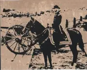 Civil War Scratchboard Art 8 x 10