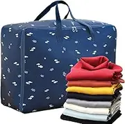 Bedding Storage Bags with Zipper | Sheet Containers | Waterproof Foldable Zippered Handbags for Space-Saving Storage Dorm Clothes Blankets Sheets Comforters Bedding