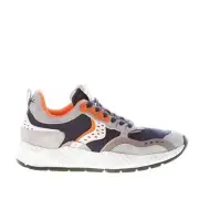 VOILE BLANCHE men shoes Club18 sneaker in grey suede and blue tech fabric