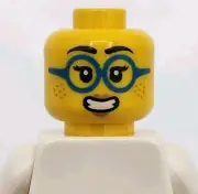 NEW LEGO Minifigure Head Female With Glasses