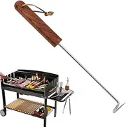 Meat Hook Flipper - Stainless Steel BBQ Meat Flipper - Barbecue Accessories, Food Turning Tool for Indoor Outdoor Grilling