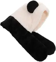 [LIFKOME] Cozy Winter Hat Panda Beanie Ear Warmers Soft Plush Headwear for Women Girls Fashionable Animal Costume Warm Stylish