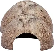 Hermit Crab Shells Wear-Resistant Terrarium Decor, Decorative Reptile Shelter Decorative Reptile Hideout Extra Large Coconut Hide for Reptiles Hermit Crab Supplies