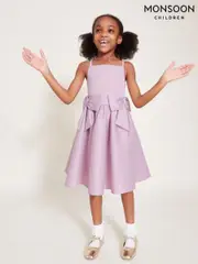 Monsoon Purple Two-Bow Scuba Dress (F35855) | $111 - $134